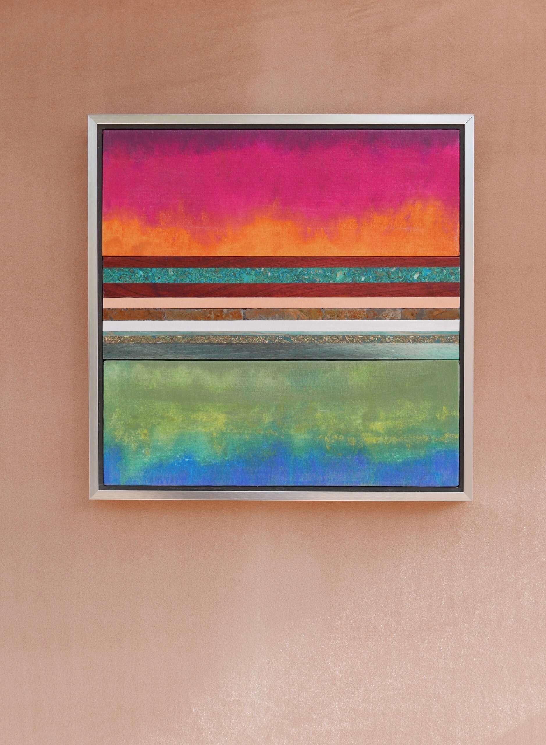 Turquoise with Green and Red